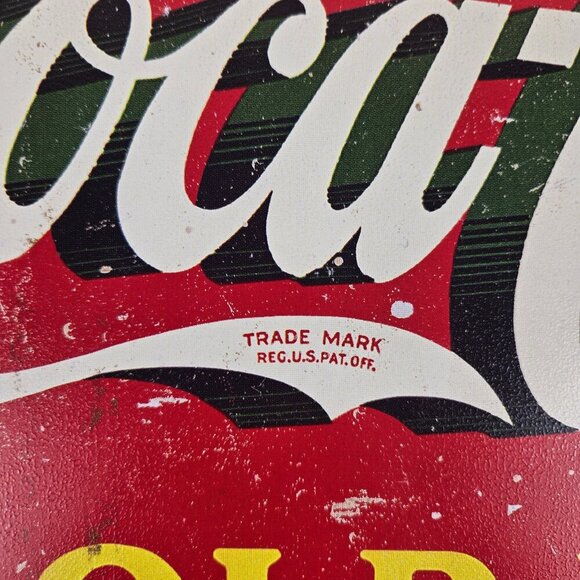 Metal Sign "Ice Cold Coca-Cola Sold Here" Vintage Look Advertisement 16"x12.25" - Picture 5 of 12